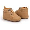 imageBaby Boys Girls Shoes Infant HighTop Ankle Sneakers NonSlip Soft Sole Toddler Prewalker Newborn First Walkers Crib Shoes1aBrown