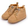 imageBaby Boys Girls Shoes Infant HighTop Ankle Sneakers NonSlip Soft Sole Toddler Prewalker Newborn First Walkers Crib Shoes1aBrown
