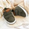 imageBaby Boys Girls Shoes Infant HighTop Ankle Sneakers NonSlip Soft Sole Toddler Prewalker Newborn First Walkers Crib ShoesC01Fleece Green