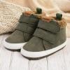 imageBaby Boys Girls Shoes Infant HighTop Ankle Sneakers NonSlip Soft Sole Toddler Prewalker Newborn First Walkers Crib ShoesC01Fleece Green