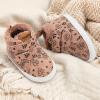 imageBaby Boys Girls Shoes Infant HighTop Ankle Sneakers NonSlip Soft Sole Toddler Prewalker Newborn First Walkers Crib ShoesC01Fleece Pink