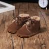 imageBaby Boys Girls Shoes Infant HighTop Ankle Sneakers NonSlip Soft Sole Toddler Prewalker Newborn First Walkers Crib ShoesIFleece Dark Brown