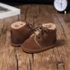 imageBaby Boys Girls Shoes Infant HighTop Ankle Sneakers NonSlip Soft Sole Toddler Prewalker Newborn First Walkers Crib ShoesIFleece Dark Brown