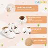 imageBaby Mary Jane Flats for Girls with Bowknot Cotton Anti Skid Sole Infant First Walker Princess Dress Crib Wedding Shoes1aWhite