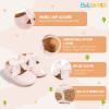imageBaby Mary Jane Flats for Girls with Bowknot Cotton Anti Skid Sole Infant First Walker Princess Dress Crib Wedding ShoesAPink