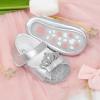 imageBaby Mary Jane Flats for Girls with Bowknot Cotton Anti Skid Sole Infant First Walker Princess Dress Crib Wedding ShoesBSilver