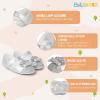imageBaby Mary Jane Flats for Girls with Bowknot Cotton Anti Skid Sole Infant First Walker Princess Dress Crib Wedding ShoesBSilver