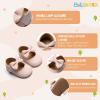 imageBaby Mary Jane Flats for Girls with Bowknot Cotton Anti Skid Sole Infant First Walker Princess Dress Crib Wedding ShoesCPink