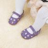 imageBaby Mary Jane Flats for Girls with Bowknot Cotton Anti Skid Sole Infant First Walker Princess Dress Crib Wedding ShoesE01Purple