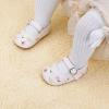 imageBaby Mary Jane Flats for Girls with Bowknot Cotton Anti Skid Sole Infant First Walker Princess Dress Crib Wedding ShoesE01cream White