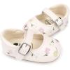 imageBaby Mary Jane Flats for Girls with Bowknot Cotton Anti Skid Sole Infant First Walker Princess Dress Crib Wedding ShoesE01cream White