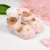 imageBaby Mary Jane Flats for Girls with Bowknot Cotton Anti Skid Sole Infant First Walker Princess Dress Crib Wedding ShoesG02Pink