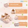 imageBaby Mary Jane Flats for Girls with Bowknot Cotton Anti Skid Sole Infant First Walker Princess Dress Crib Wedding ShoesG02Pink