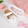 imageBaby Mary Jane Flats for Girls with Bowknot Cotton Anti Skid Sole Infant First Walker Princess Dress Crib Wedding ShoesG02White