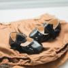 imageBaby Mary Jane Flats for Girls with Bowknot Cotton Anti Skid Sole Infant First Walker Princess Dress Crib Wedding ShoesH01Black