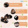 imageBaby Mary Jane Flats for Girls with Bowknot Cotton Anti Skid Sole Infant First Walker Princess Dress Crib Wedding ShoesH01Black