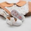 imageBaby Mary Jane Flats for Girls with Bowknot Cotton Anti Skid Sole Infant First Walker Princess Dress Crib Wedding ShoesH01White