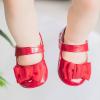 imageBaby Mary Jane Flats for Girls with Bowknot Cotton Anti Skid Sole Infant First Walker Princess Dress Crib Wedding ShoesIRed