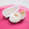 imageBaby Mary Jane Flats for Girls with Bowknot Cotton Anti Skid Sole Infant First Walker Princess Dress Crib Wedding ShoesIWhite