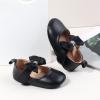 imageBaby Mary Jane Flats for Girls with Bowknot Cotton Anti Skid Sole Infant First Walker Princess Dress Crib Wedding ShoesW4172 Black