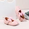 imageBaby Mary Jane Flats for Girls with Bowknot Cotton Anti Skid Sole Infant First Walker Princess Dress Crib Wedding ShoesW4172 Pink