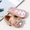 imageBaby Mary Jane Flats for Girls with Bowknot Cotton Anti Skid Sole Infant First Walker Princess Dress Crib Wedding ShoesW5122 Gold