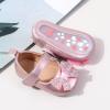imageBaby Mary Jane Flats for Girls with Bowknot Cotton Anti Skid Sole Infant First Walker Princess Dress Crib Wedding ShoesW5122 Pink