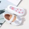 imageBaby Mary Jane Flats for Girls with Bowknot Cotton Anti Skid Sole Infant First Walker Princess Dress Crib Wedding ShoesW5122 White