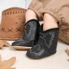 imageBaby Western Cowboy Boots Infant Boys Girls NonSlip Soft Sole Booties Toddler Newborn First Walker Crib Shoes3167Black