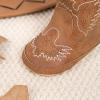 imageBaby Western Cowboy Boots Infant Boys Girls NonSlip Soft Sole Booties Toddler Newborn First Walker Crib Shoes3167Brown