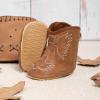 imageBaby Western Cowboy Boots Infant Boys Girls NonSlip Soft Sole Booties Toddler Newborn First Walker Crib Shoes3167Brown