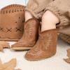 imageBaby Western Cowboy Boots Infant Boys Girls NonSlip Soft Sole Booties Toddler Newborn First Walker Crib Shoes3167Brown