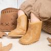 imageBaby Western Cowboy Boots Infant Boys Girls NonSlip Soft Sole Booties Toddler Newborn First Walker Crib Shoes3167Light Brown