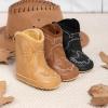 imageBaby Western Cowboy Boots Infant Boys Girls NonSlip Soft Sole Booties Toddler Newborn First Walker Crib Shoes3167Light Brown