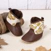 imageBaby Western Cowboy Boots Infant Boys Girls NonSlip Soft Sole Booties Toddler Newborn First Walker Crib ShoesGold