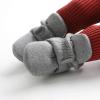 imageInfant Baby Boys Girls Cozy Fleece Booties Stay on Slippers Non Slip Soft Gripper Sock Shoes Toddler First Walker Newborn Crib Birthday Shower GiftADark Grey