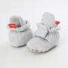 imageInfant Baby Boys Girls Cozy Fleece Booties Stay on Slippers Non Slip Soft Gripper Sock Shoes Toddler First Walker Newborn Crib Birthday Shower GiftALight Grey