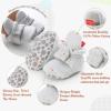 imageInfant Baby Boys Girls Cozy Fleece Booties Stay on Slippers Non Slip Soft Gripper Sock Shoes Toddler First Walker Newborn Crib Birthday Shower GiftALight Grey