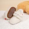 imageInfant Baby Boys Girls Cozy Fleece Booties Stay on Slippers Non Slip Soft Gripper Sock Shoes Toddler First Walker Newborn Crib Birthday Shower GiftB01Whiterubber Sole