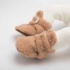 imageInfant Baby Boys Girls Cozy Fleece Booties Stay on Slippers Non Slip Soft Gripper Sock Shoes Toddler First Walker Newborn Crib Birthday Shower GiftCFleece Khaki