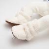 imageInfant Baby Boys Girls Cozy Fleece Booties Stay on Slippers Non Slip Soft Gripper Sock Shoes Toddler First Walker Newborn Crib Birthday Shower GiftCFleece White