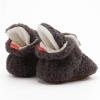 imageInfant Baby Boys Girls Cozy Fleece Booties Stay on Slippers Non Slip Soft Gripper Sock Shoes Toddler First Walker Newborn Crib Birthday Shower GiftCFleece Dark Grey