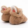 imageInfant Baby Boys Girls Cozy Fleece Booties Stay on Slippers Non Slip Soft Gripper Sock Shoes Toddler First Walker Newborn Crib Birthday Shower GiftCFleece Khaki