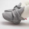 imageInfant Baby Boys Girls Cozy Fleece Booties Stay on Slippers Non Slip Soft Gripper Sock Shoes Toddler First Walker Newborn Crib Birthday Shower GiftDDrawstring Dark Grey
