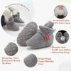 imageInfant Baby Boys Girls Cozy Fleece Booties Stay on Slippers Non Slip Soft Gripper Sock Shoes Toddler First Walker Newborn Crib Birthday Shower GiftDDrawstring Dark Grey