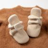 imageInfant Baby Boys Girls Cozy Fleece Booties Stay on Slippers Non Slip Soft Gripper Sock Shoes Toddler First Walker Newborn Crib Birthday Shower GiftFApricot