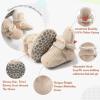 imageInfant Baby Boys Girls Cozy Fleece Booties Stay on Slippers Non Slip Soft Gripper Sock Shoes Toddler First Walker Newborn Crib Birthday Shower GiftFApricot