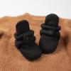 imageInfant Baby Boys Girls Cozy Fleece Booties Stay on Slippers Non Slip Soft Gripper Sock Shoes Toddler First Walker Newborn Crib Birthday Shower GiftFBlack