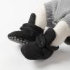imageInfant Baby Boys Girls Cozy Fleece Booties Stay on Slippers Non Slip Soft Gripper Sock Shoes Toddler First Walker Newborn Crib Birthday Shower GiftFBlack