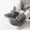 imageInfant Baby Boys Girls Cozy Fleece Booties Stay on Slippers Non Slip Soft Gripper Sock Shoes Toddler First Walker Newborn Crib Birthday Shower GiftFGrey